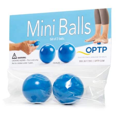 OPTP Mini Balls - Vinyl Air-Filled Self-Massage Ball Set (2 Piece) for Hand and Foot Thera - Image 2